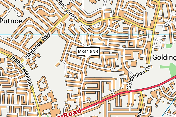MK41 9NB map - OS VectorMap District (Ordnance Survey) MK41 9NB map - OS VectorMap District (Ordnance Survey)