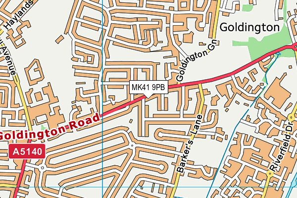 MK41 9PB map - OS VectorMap District (Ordnance Survey) MK41 9PB map - OS VectorMap District (Ordnance Survey)
