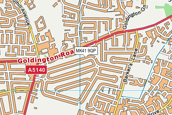 MK41 9QP map - OS VectorMap District (Ordnance Survey) MK41 9QP map - OS VectorMap District (Ordnance Survey)