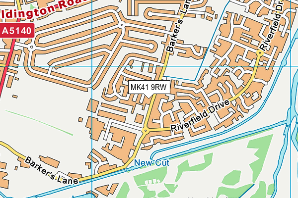MK41 9RW map - OS VectorMap District (Ordnance Survey) MK41 9RW map - OS VectorMap District (Ordnance Survey)