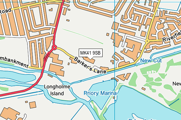 MK41 9SB map - OS VectorMap District (Ordnance Survey) MK41 9SB map - OS VectorMap District (Ordnance Survey)