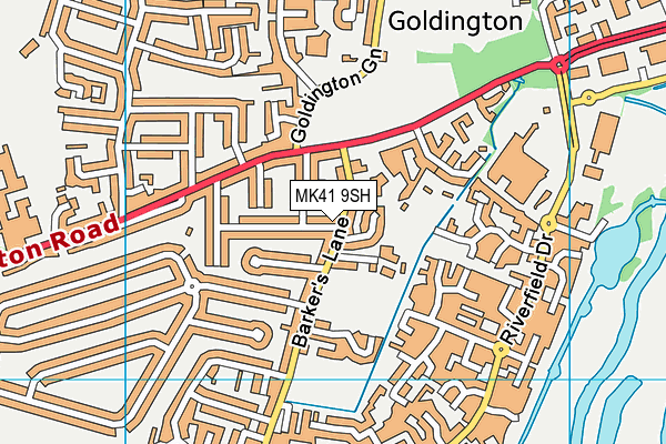 MK41 9SH map - OS VectorMap District (Ordnance Survey) MK41 9SH map - OS VectorMap District (Ordnance Survey)