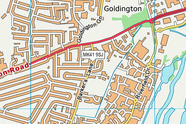 MK41 9SJ map - OS VectorMap District (Ordnance Survey) MK41 9SJ map - OS VectorMap District (Ordnance Survey)
