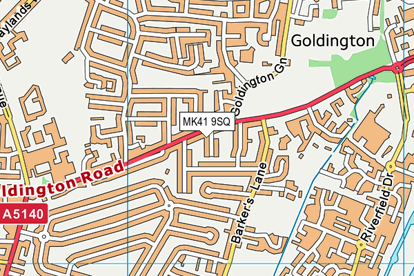 MK41 9SQ map - OS VectorMap District (Ordnance Survey)