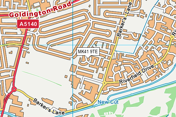 MK41 9TE map - OS VectorMap District (Ordnance Survey) MK41 9TE map - OS VectorMap District (Ordnance Survey)