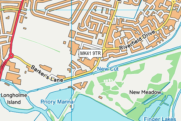 MK41 9TR map - OS VectorMap District (Ordnance Survey) MK41 9TR map - OS VectorMap District (Ordnance Survey)