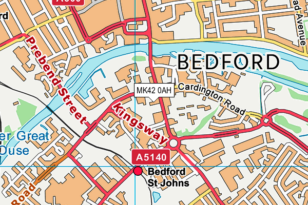 MK42 0AH map - OS VectorMap District (Ordnance Survey) MK42 0AH map - OS VectorMap District (Ordnance Survey)