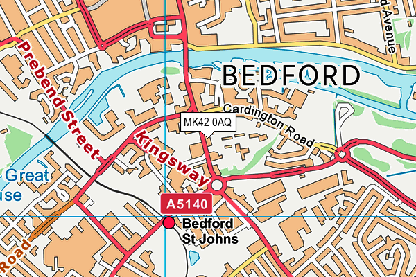 MK42 0AQ map - OS VectorMap District (Ordnance Survey) MK42 0AQ map - OS VectorMap District (Ordnance Survey)