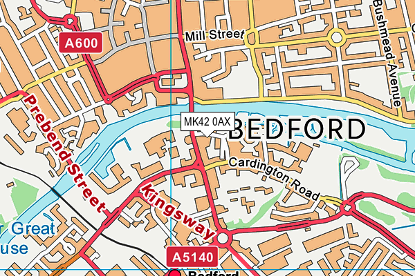 MK42 0AX map - OS VectorMap District (Ordnance Survey) MK42 0AX map - OS VectorMap District (Ordnance Survey)