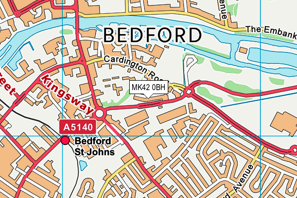 MK42 0BH map - OS VectorMap District (Ordnance Survey) MK42 0BH map - OS VectorMap District (Ordnance Survey)