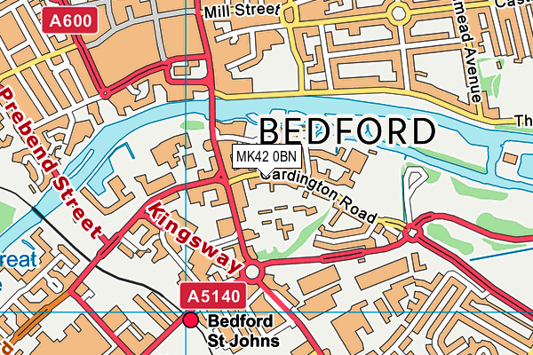 MK42 0BN map - OS VectorMap District (Ordnance Survey) MK42 0BN map - OS VectorMap District (Ordnance Survey)
