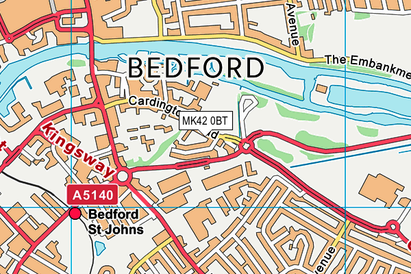 MK42 0BT map - OS VectorMap District (Ordnance Survey) MK42 0BT map - OS VectorMap District (Ordnance Survey)