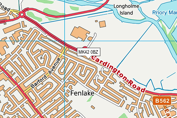 MK42 0BZ map - OS VectorMap District (Ordnance Survey)