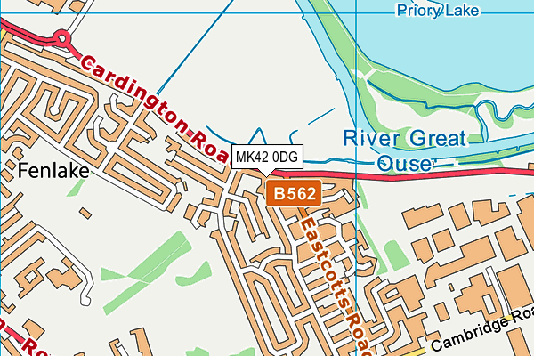 MK42 0DG map - OS VectorMap District (Ordnance Survey) MK42 0DG map - OS VectorMap District (Ordnance Survey)