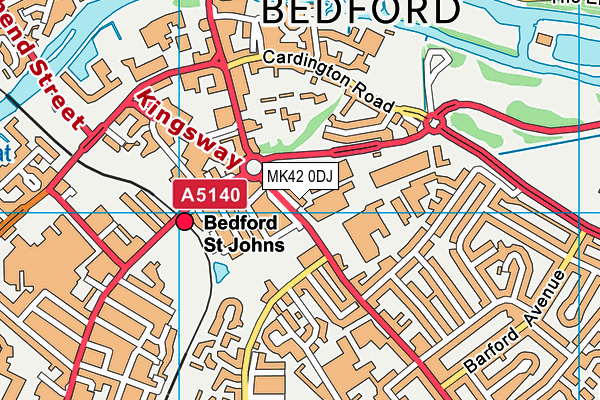 MK42 0DJ map - OS VectorMap District (Ordnance Survey) MK42 0DJ map - OS VectorMap District (Ordnance Survey)