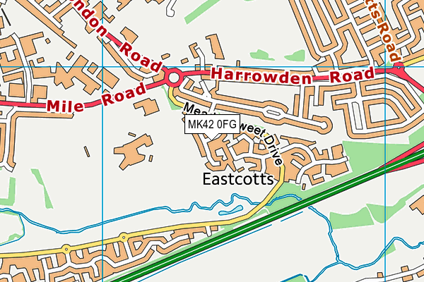 MK42 0FG map - OS VectorMap District (Ordnance Survey) MK42 0FG map - OS VectorMap District (Ordnance Survey)