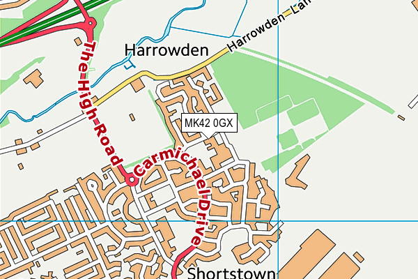 MK42 0GX map - OS VectorMap District (Ordnance Survey) MK42 0GX map - OS VectorMap District (Ordnance Survey)