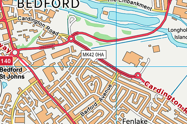 MK42 0HA map - OS VectorMap District (Ordnance Survey) MK42 0HA map - OS VectorMap District (Ordnance Survey)
