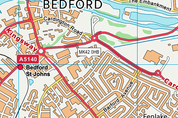MK42 0HB map - OS VectorMap District (Ordnance Survey) MK42 0HB map - OS VectorMap District (Ordnance Survey)