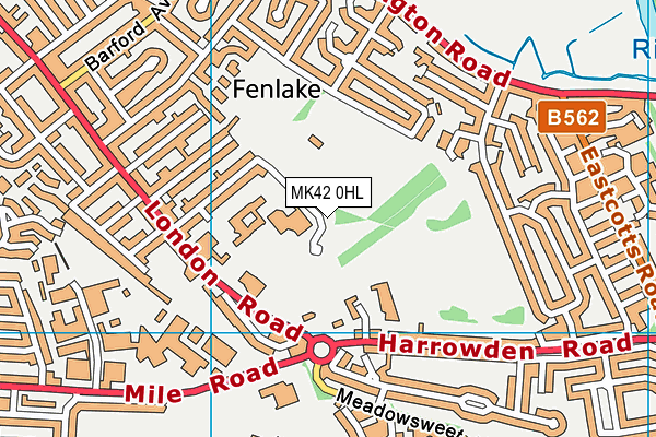 MK42 0HL map - OS VectorMap District (Ordnance Survey) MK42 0HL map - OS VectorMap District (Ordnance Survey)