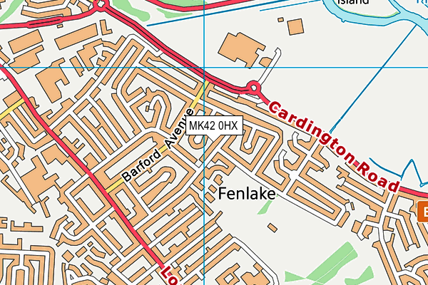 MK42 0HX map - OS VectorMap District (Ordnance Survey) MK42 0HX map - OS VectorMap District (Ordnance Survey)