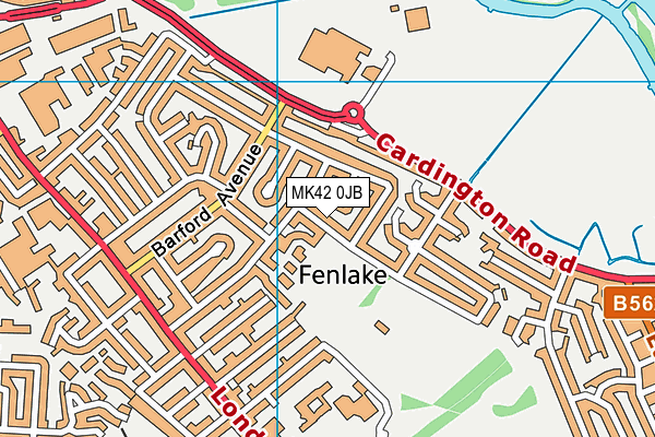 MK42 0JB map - OS VectorMap District (Ordnance Survey) MK42 0JB map - OS VectorMap District (Ordnance Survey)