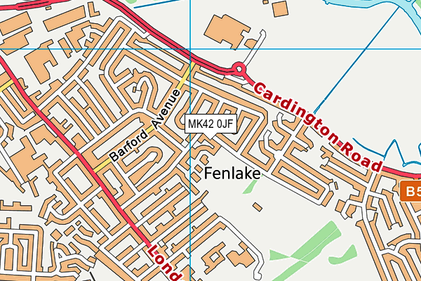 MK42 0JF map - OS VectorMap District (Ordnance Survey) MK42 0JF map - OS VectorMap District (Ordnance Survey)