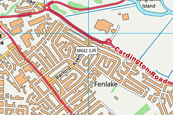 MK42 0JR map - OS VectorMap District (Ordnance Survey) MK42 0JR map - OS VectorMap District (Ordnance Survey)