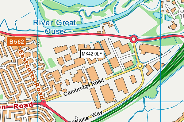 MK42 0LF map - OS VectorMap District (Ordnance Survey) MK42 0LF map - OS VectorMap District (Ordnance Survey)