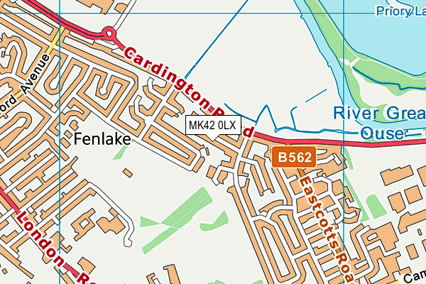 MK42 0LX map - OS VectorMap District (Ordnance Survey) MK42 0LX map - OS VectorMap District (Ordnance Survey)