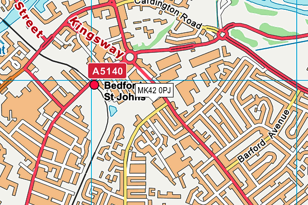 MK42 0PJ map - OS VectorMap District (Ordnance Survey) MK42 0PJ map - OS VectorMap District (Ordnance Survey)