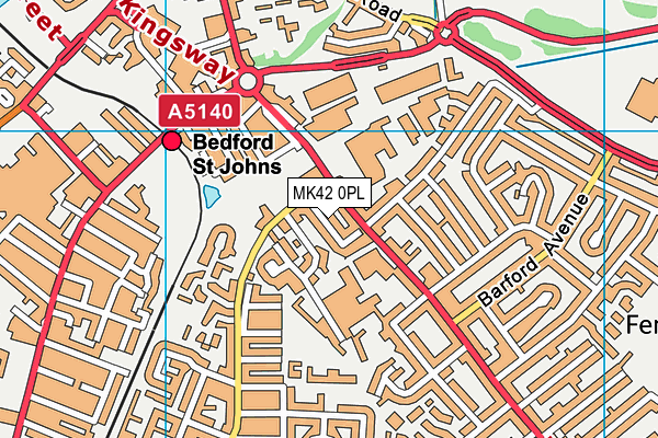 MK42 0PL map - OS VectorMap District (Ordnance Survey) MK42 0PL map - OS VectorMap District (Ordnance Survey)