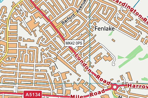 MK42 0PS map - OS VectorMap District (Ordnance Survey) MK42 0PS map - OS VectorMap District (Ordnance Survey)