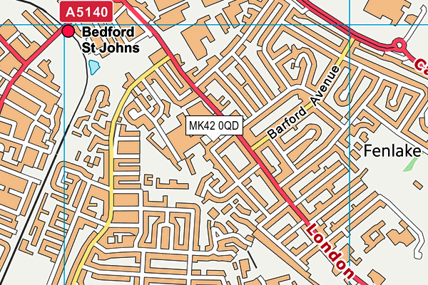 MK42 0QD map - OS VectorMap District (Ordnance Survey) MK42 0QD map - OS VectorMap District (Ordnance Survey)