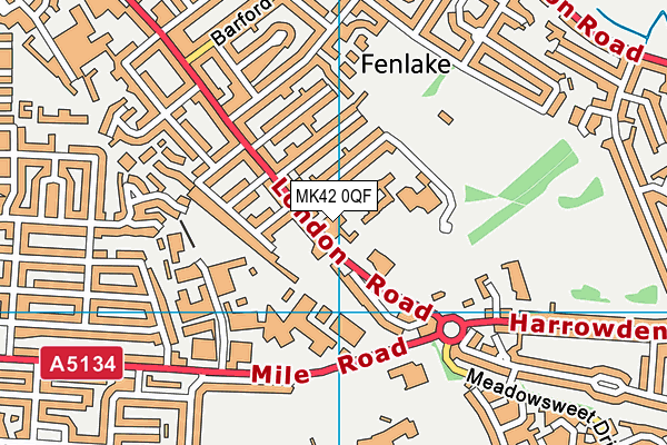 MK42 0QF map - OS VectorMap District (Ordnance Survey) MK42 0QF map - OS VectorMap District (Ordnance Survey)