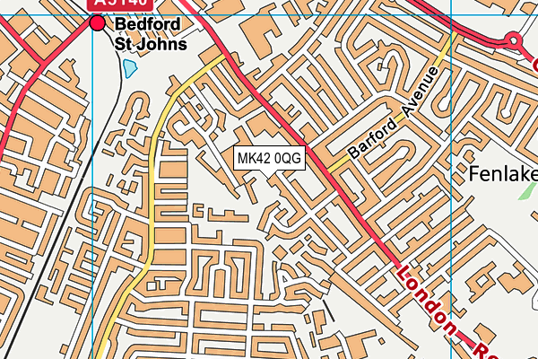 MK42 0QG map - OS VectorMap District (Ordnance Survey) MK42 0QG map - OS VectorMap District (Ordnance Survey)
