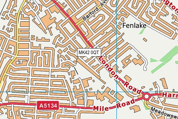 MK42 0QT map - OS VectorMap District (Ordnance Survey) MK42 0QT map - OS VectorMap District (Ordnance Survey)