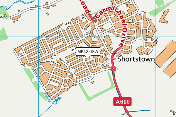 MK42 0SW map - OS VectorMap District (Ordnance Survey) MK42 0SW map - OS VectorMap District (Ordnance Survey)