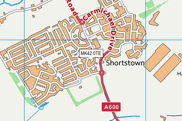 MK42 0TE map - OS VectorMap District (Ordnance Survey) MK42 0TE map - OS VectorMap District (Ordnance Survey)