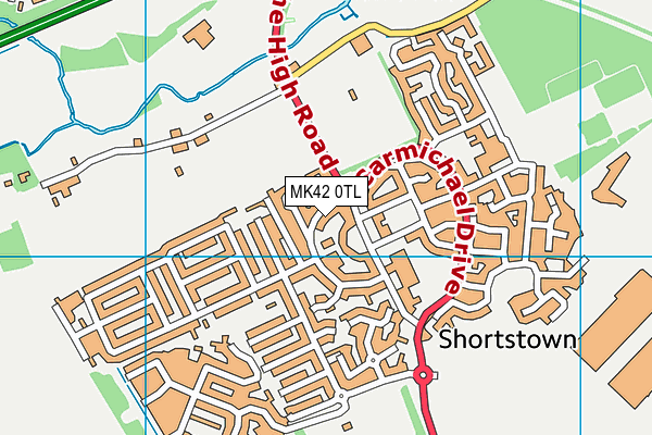 MK42 0TL map - OS VectorMap District (Ordnance Survey) MK42 0TL map - OS VectorMap District (Ordnance Survey)