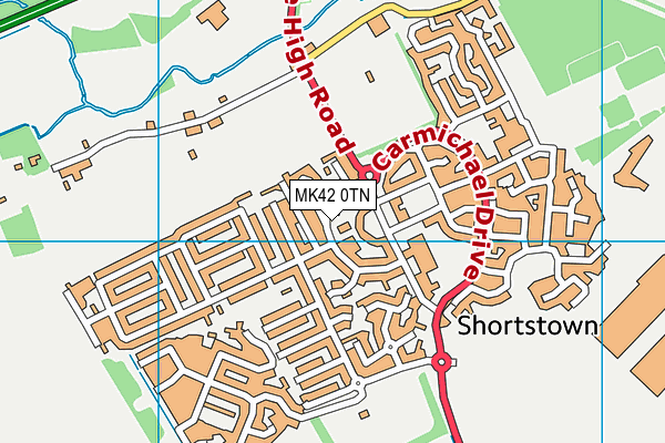MK42 0TN map - OS VectorMap District (Ordnance Survey) MK42 0TN map - OS VectorMap District (Ordnance Survey)