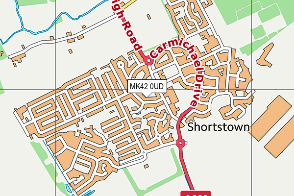 MK42 0UD map - OS VectorMap District (Ordnance Survey) MK42 0UD map - OS VectorMap District (Ordnance Survey)
