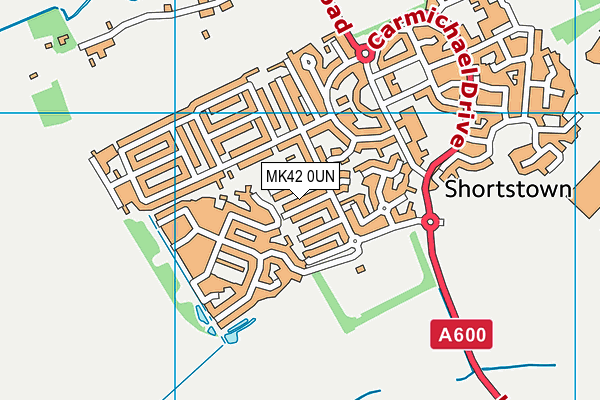 MK42 0UN map - OS VectorMap District (Ordnance Survey)