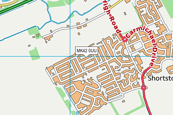 MK42 0UU map - OS VectorMap District (Ordnance Survey) MK42 0UU map - OS VectorMap District (Ordnance Survey)