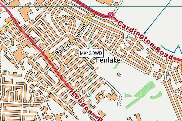 MK42 0WD map - OS VectorMap District (Ordnance Survey) MK42 0WD map - OS VectorMap District (Ordnance Survey)