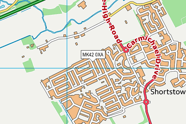 MK42 0XA map - OS VectorMap District (Ordnance Survey) MK42 0XA map - OS VectorMap District (Ordnance Survey)
