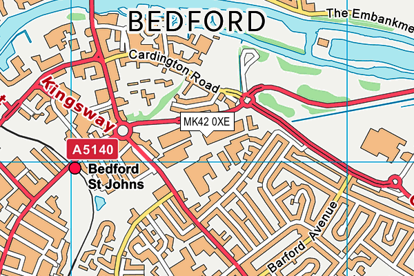MK42 0XE map - OS VectorMap District (Ordnance Survey) MK42 0XE map - OS VectorMap District (Ordnance Survey)