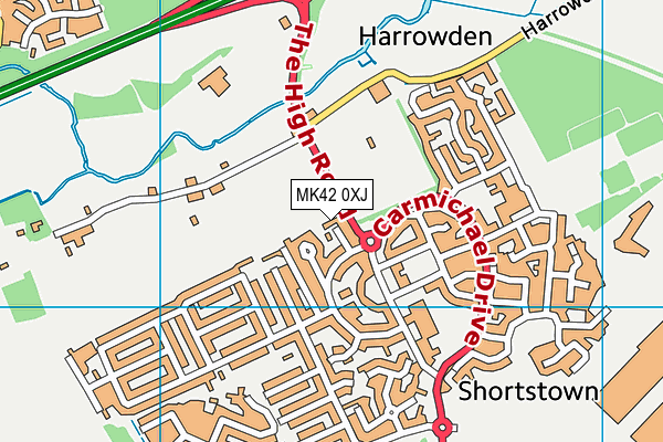MK42 0XJ map - OS VectorMap District (Ordnance Survey) MK42 0XJ map - OS VectorMap District (Ordnance Survey)