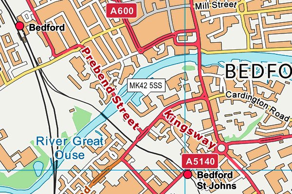 MK42 5SS map - OS VectorMap District (Ordnance Survey) MK42 5SS map - OS VectorMap District (Ordnance Survey)
