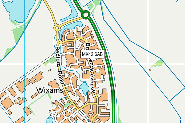 MK42 6AB map - OS VectorMap District (Ordnance Survey) MK42 6AB map - OS VectorMap District (Ordnance Survey)